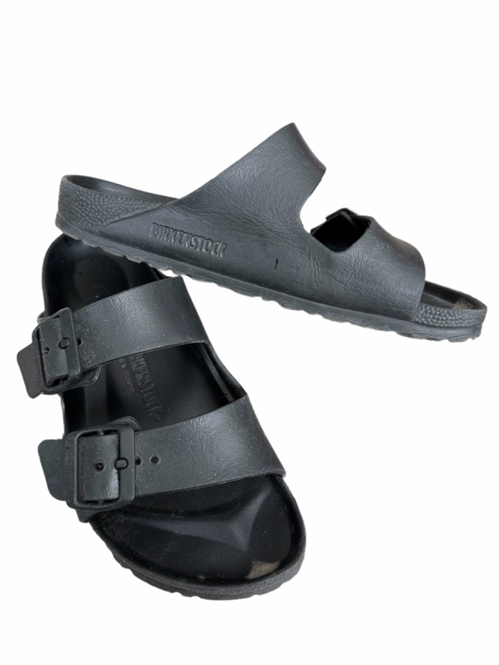Birkenstock Black EVA Arizona Two-Strap Slide Sandals